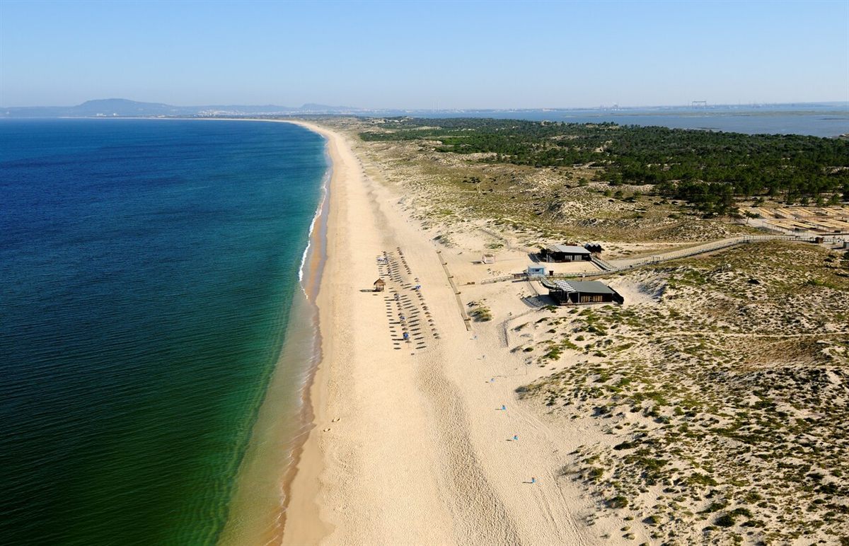Praia da Comporta vista do ar