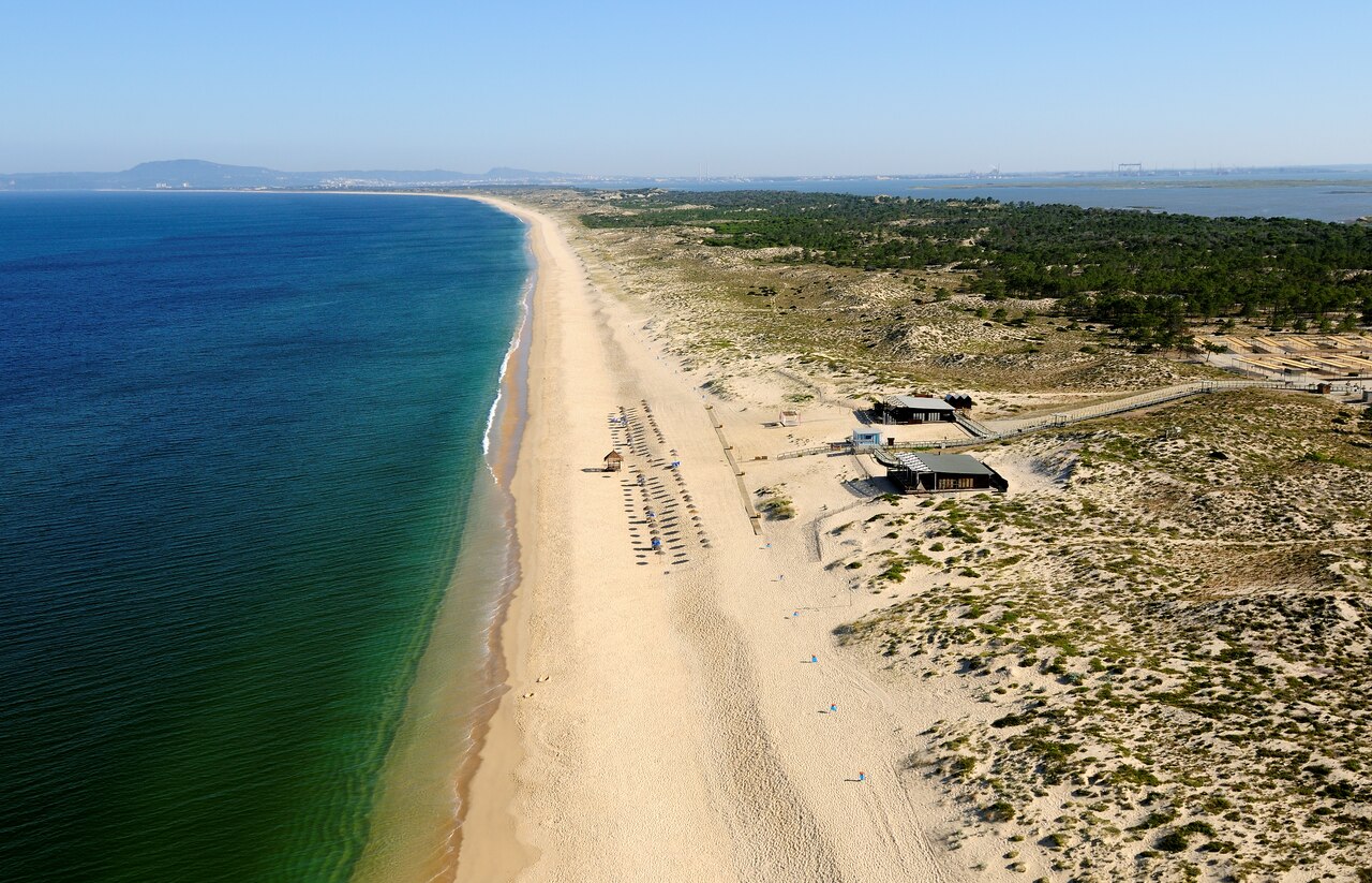 Praia da Comporta vista do ar